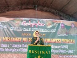 Maulid Nabi PW Muslimat NU Sulawesi Tengah dihadiri Staf Ahli Gubernur  Dr. Rohani Mastura , M,Si