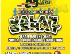 Ribuan Kader dan Simpatisan Meriahkan HUT Partai Golkar ke 58 Tahun dengan Jalan Sehat