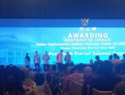 Aplikasi Perizinan Online SiCantik Cloud Sulawesi Tengah, Mendapatkan Award Pada Rakoornas SPBE