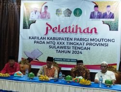 Asisten I Setda Parigi Moutong Buka Training Center Kafilah MTQ Kabupaten Parigi Moutong Tahun 2024