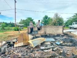 Terbangun oleh Kobaran Api: Rumah Petani di Tinombo Selatan Ludes Dilahap Si Jago Merah, Diduga Korsleting Jadi Pemicu